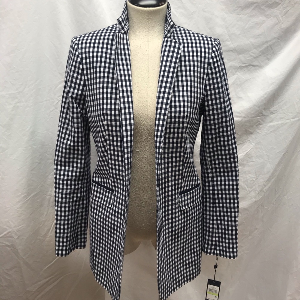 Tommy Hilfiger Gingham-Print Open Jacket - Picture 3 of 12